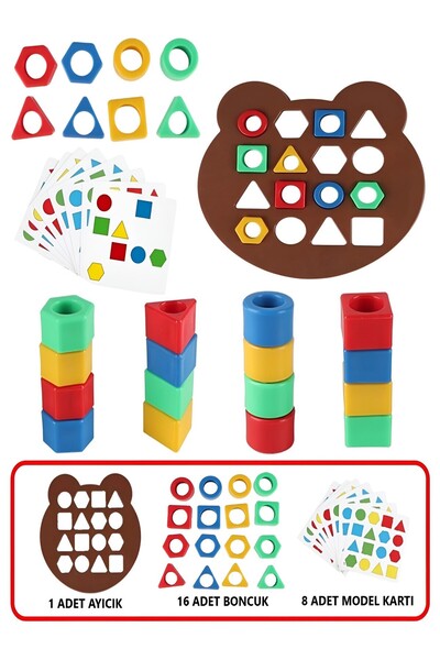 Hyd Oyuncak Geometrik Şekiller Renk Şekil Eşleştirme Lineup Bul Sırala Öğren Eğitici Set