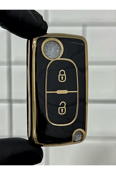BARKAS ELEKTRONİK Citroen C2 C3 C4 C5 Ds3 Berlingo Jumpy C3 Picasso Switchblade Nano Key Case Black