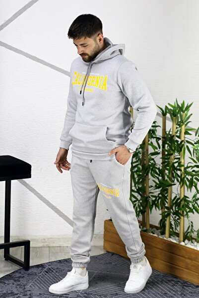 WAFRA Men's Two Thread Raised Medium Thickness California Printed Tracksuit Set