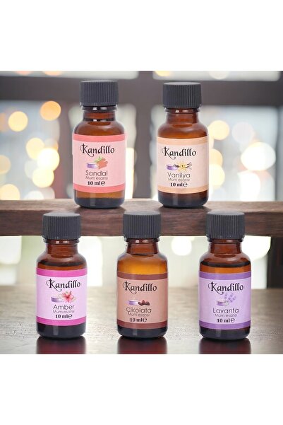 Dünya Magnet Popüler Mum Esansı Seti, 5 Li, Amber, Çikolata, Lavanta, Sandal,...