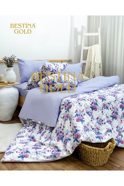 BESTİNA GOLD Set de husă de pilota din material de bumbac Ranforce dublu (cearceaf elastic)