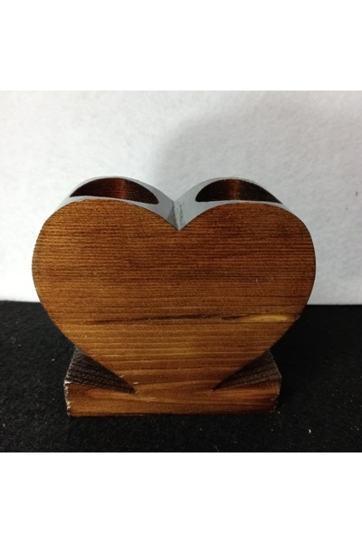 ramse hediyelik eşya ahşap harf mumluk ( KALP)