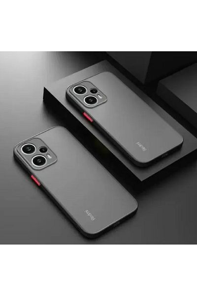 Fibaks حافظة Redmi Note 12 Pro 5g غير لامعة مضادة لبصمات الأصابع وغطاء حماية للكاميرا بأزرار ملونة