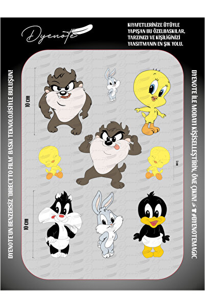 DYENOTE Baby Bebek Cartoon Çizgi Film Kumaş Aplike Yama Ütü Ile Yapışan Transfer Kağıdı Dtf Arma