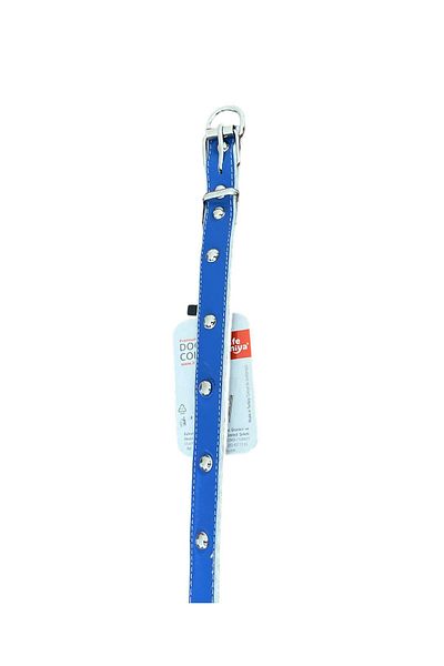 Glipet Dark Blue Colored Riveted Supported Neck Collar 2x40 Cm