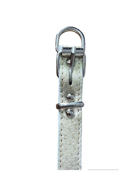 Glipet Leather Off-White Soft Texture Supported Neck Collar 2x45 cm