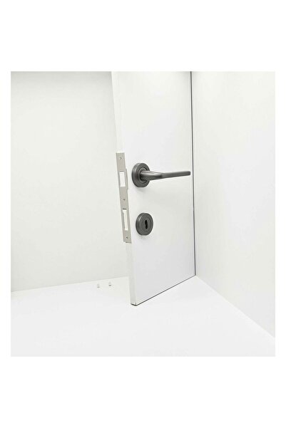 KOLDOOR AL48 Araç Mat Skoç Füme Rozetli Oda Kapı Kolu 4 Takım