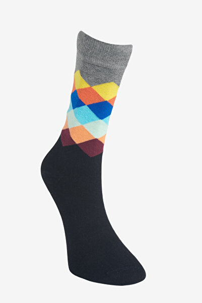 AC&Co / Altınyıldız Classics Erkek Özel Hediye Kutulu Çok Renkli Desenli 6'lı Soket Çorap