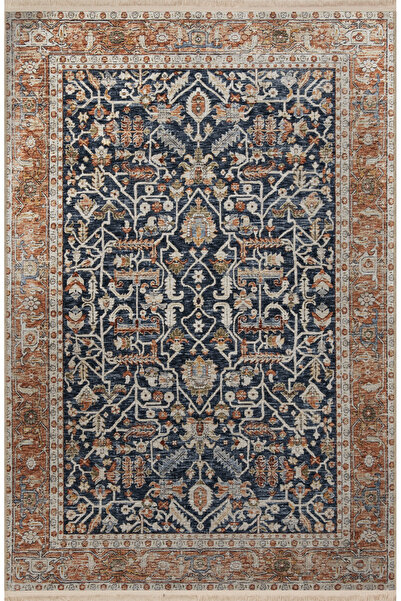 Rugs Modern Halı Siyah Bej Temalı Geleneksel Motif Etnik Desenli Kreatif Vint...