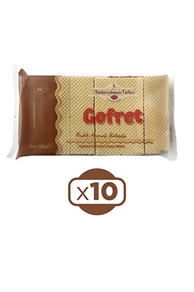 Abdurrahman Tatlıcı Gofret Kakaolu 200 gr x 10 Adet