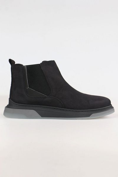 Marcanoon Genuine Leather Men's Elastic Boots