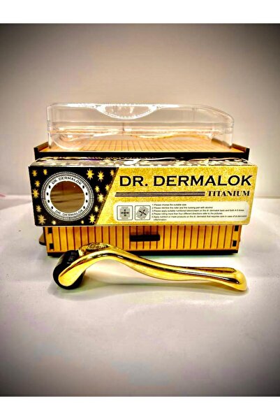 Dr.Dermalok Dermaroller Gold Professional-Saç, Sakal, Kaş Serum Kullanımına Uygun Yeni Seri 1mm