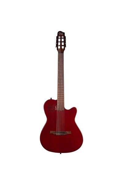 Godin 052394 Multiac Mundial Elektro Klasik Gitar (Aztek Red)