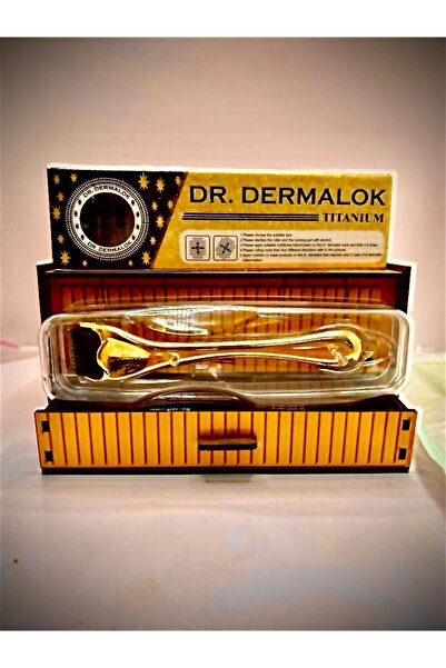 Dr.Dermalok Dermaroller Gold Professional-Saç, Sakal, Kaş Serum Kullanımına Uygun Yeni Seri 1mm
