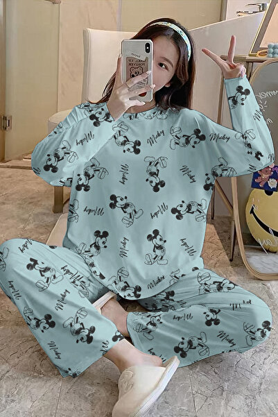 PEMBİŞ HOMEWEAR Uzun Kollu Pijama Takımı Mickey Supersoft Basic Süprem
