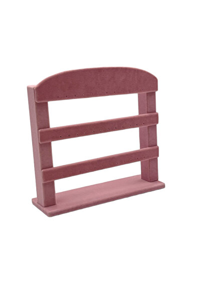 Zeyn Dekor Οργανωτής σκουλαρικιών 3 επιπέδων σε ροζ χρώμα