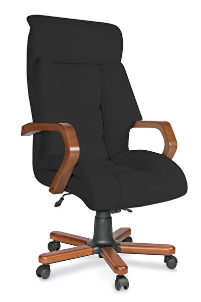 RiseOfis DOĞUŞ YÖNETİCİ KOLTUĞU AHŞAP KOL AYAK MULTİ TİLT MEKANİZMA