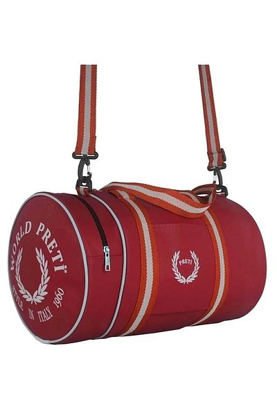 ATHLETIC Sports Bag Cylinder Sports Bag Sports Bag with Strap Pocket Lined Artificial Leather