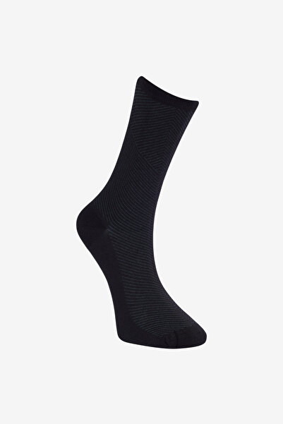 ALTINYILDIZ CLASSICS Men's Black-Grey Patterned Bamboo Socks