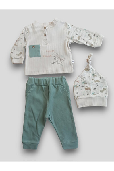 by bubbles Dinosaur Patterned Baby Double Set