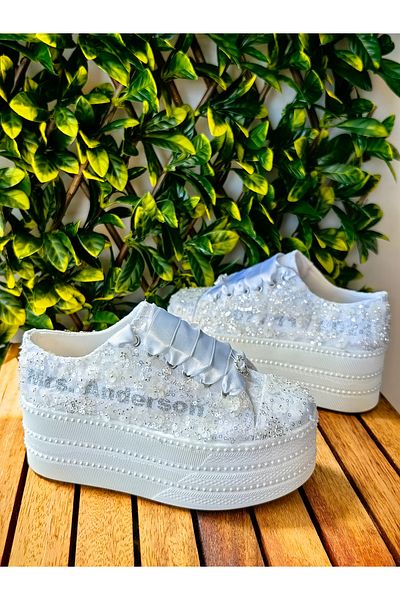 Ayakkabı Tutkusu Stilo ® Lace White Bridal Shoes Fashionable and comfortable Platform Heels Extreme comfortable high Heels