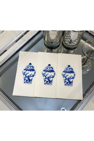 busrasdesign مزهرية طويلة من بلو بلانك، 16 قطعة