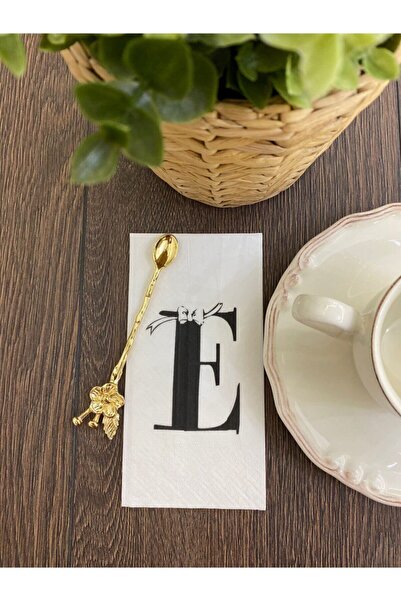 busrasdesign منديل عرض حرف E 16 قطعة