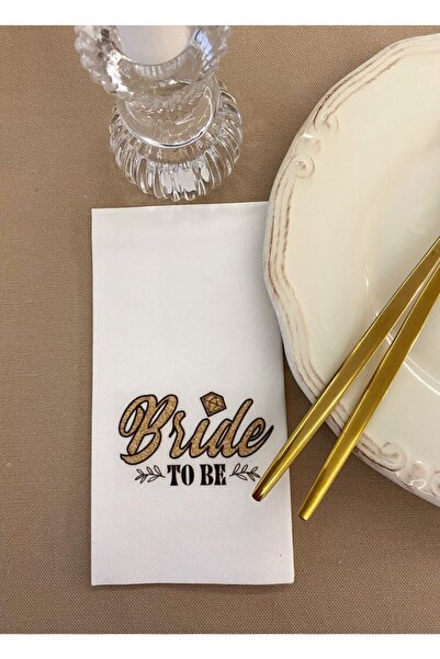 busrasdesign Bride Bachelorette Presentation Napkin 16 Pieces