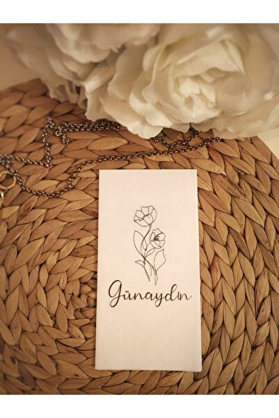 busrasdesign منديل تقديم أبيض Good Morning 16 قطعة