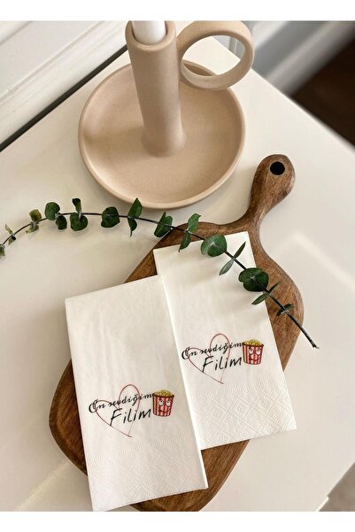 busrasdesign منديل عرض مطبوع عليه الفيلم المفضل لدي 16 قطعة