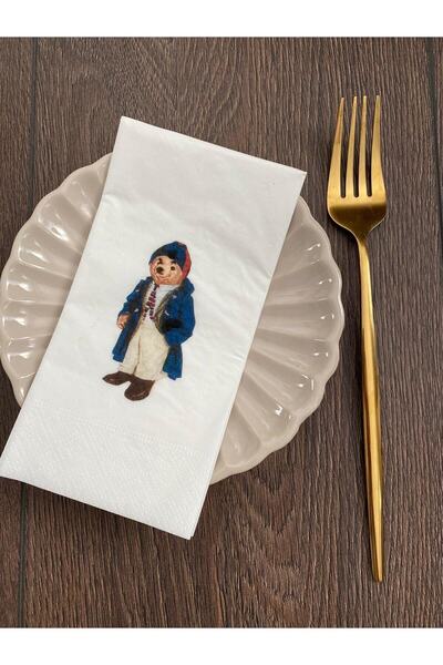 busrasdesign تيدي 2 منديل مطبوع 16 قطعة