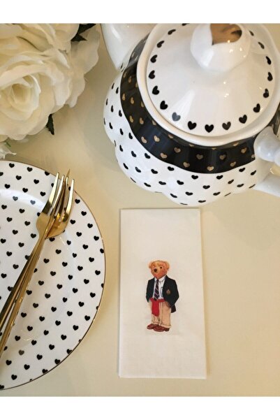 busrasdesign Teddy Bear Presentation Napkin 16 Pieces