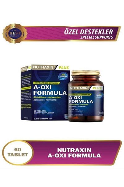 Nutraxin A-Oxi Formula - 60 Tablets Food Supplement ContaininG Glutathione and Resveratrol
