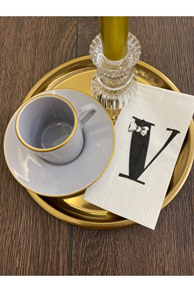 busrasdesign منديل عرض حرف V 16 قطعة