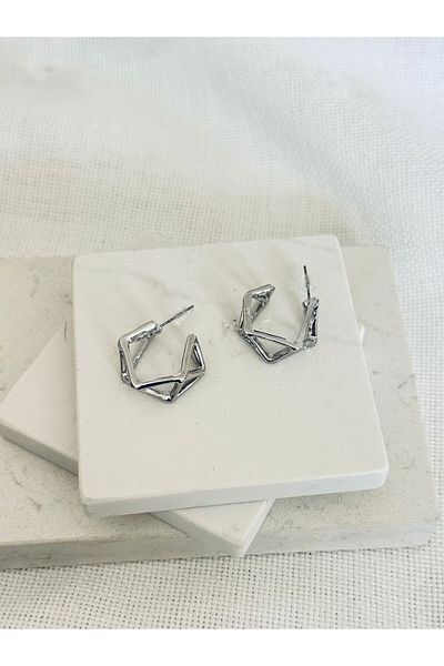 DEMOKAN Women's Geometric Triangle Earrings