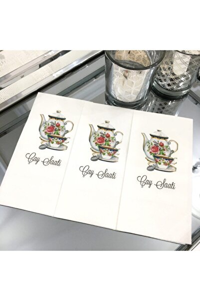 busrasdesign منديل عرض وقت الشاي 16 قطعة