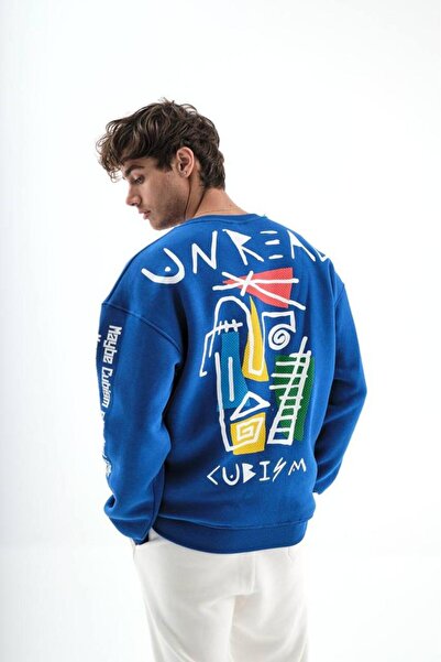 BREEZY Sweatshırt Oversize & Kapşonlu İdeas Sırt Baskılı Unisex