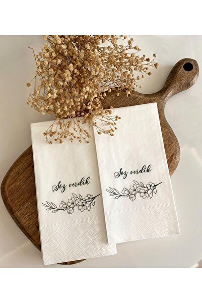 busrasdesign Promised Floral Presentation Napkin 16 Pieces