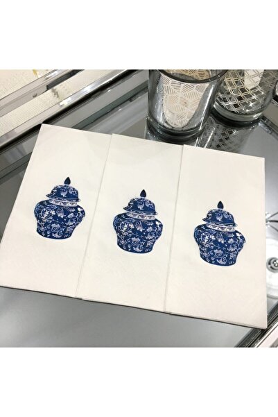 busrasdesign مزهرية بلو بلانك منديل العرض 16 قطعة