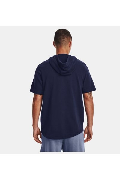 Under Armour Erkek UA Rival Terry Kısa Kollu Kapüşonlu Üst 1370396-410