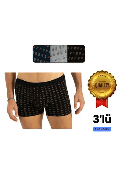 Quen Ανδρικά Boxers Οικονομικά 3 συσκευασιών