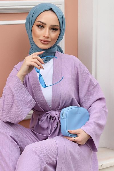 Markleydi Belted Kimono Set