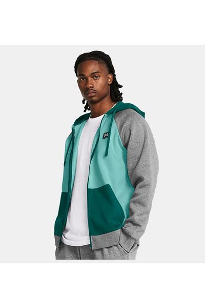 Under Armour Мъжки полар UA Rival с цветен блок и цип - 1383096-482