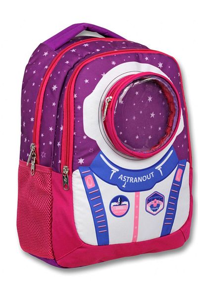 ÜMİT ÇANTA Cennec Claret Red Blue Astronaut Primary School Backpack Set - Boy