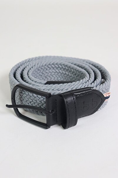 babbelt Elastic Knitted Unisex Belt Light Gray