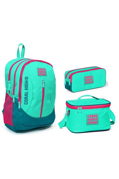 Coral High Set Genți Sport Aqua Green - Fete și Băieți