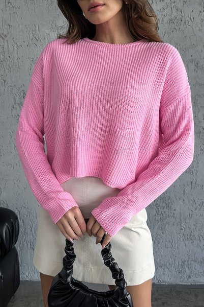 Nosia Thin Structured Color Casual Knitwear Sweater