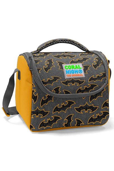 Coral High Cutie de prânz termoizolată pentru băiat cu model de liliac negru