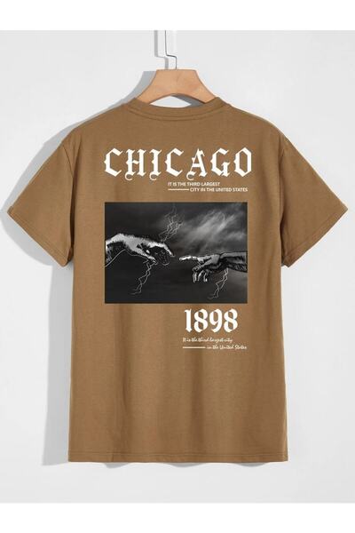 Adrift Ženska crna oversize majica 100% pamuk Čikago