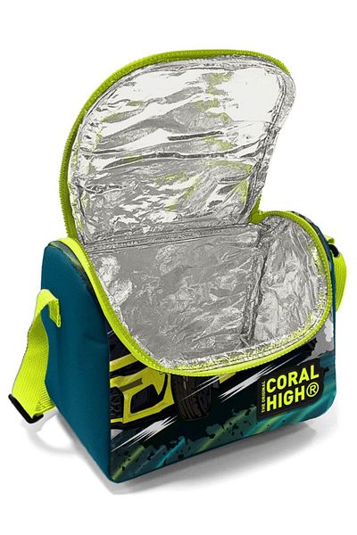Coral High Set cutie de prânz pentru băieți, verde, galben